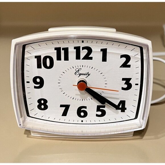 Equity by La Crosse 33100 Electric Silent Analog Alarm Clock - White - Picture 1 of 16